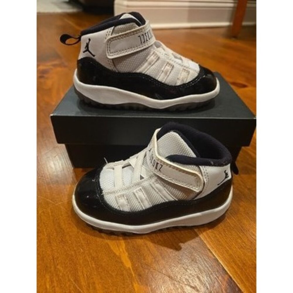 Nike Jordan 11 Retro Concord TD Black White 378040-100 Toddler Size 7C